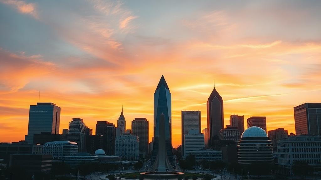 Indianapolis Indiana skyline at sunset — appliance repair service in Indiana