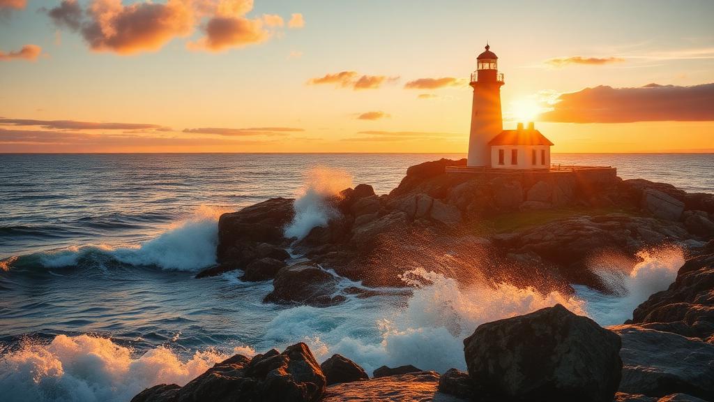 Maine lighthouse on rocky Atlantic coast — appliance repair service in Maine