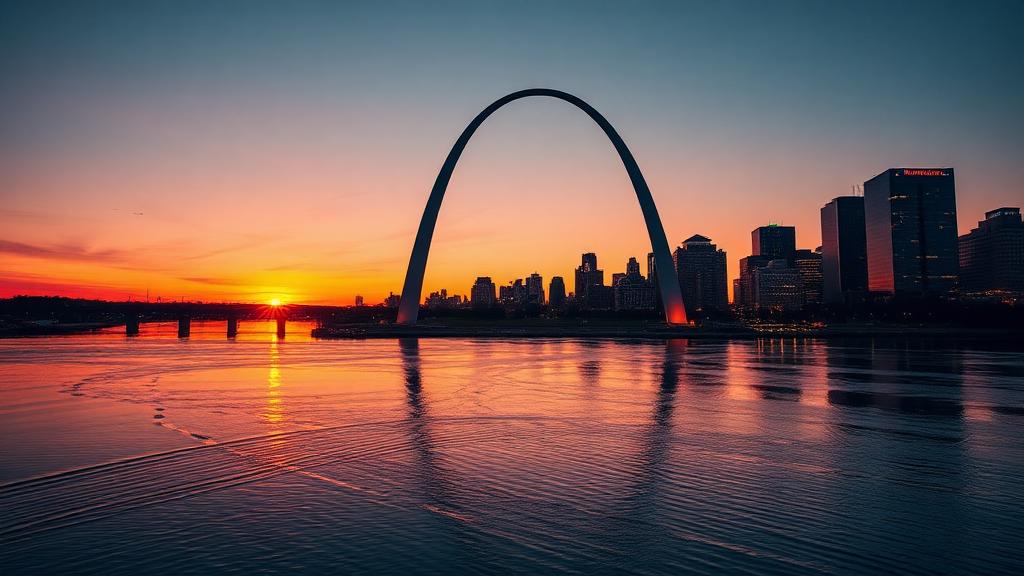 St Louis Missouri Gateway Arch at sunset — appliance repair service in Missouri